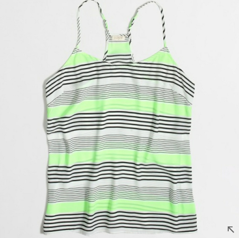 Neon striped racerback cami